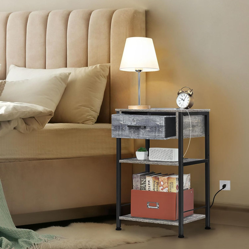 Table de bout Aaditya 26, Gris