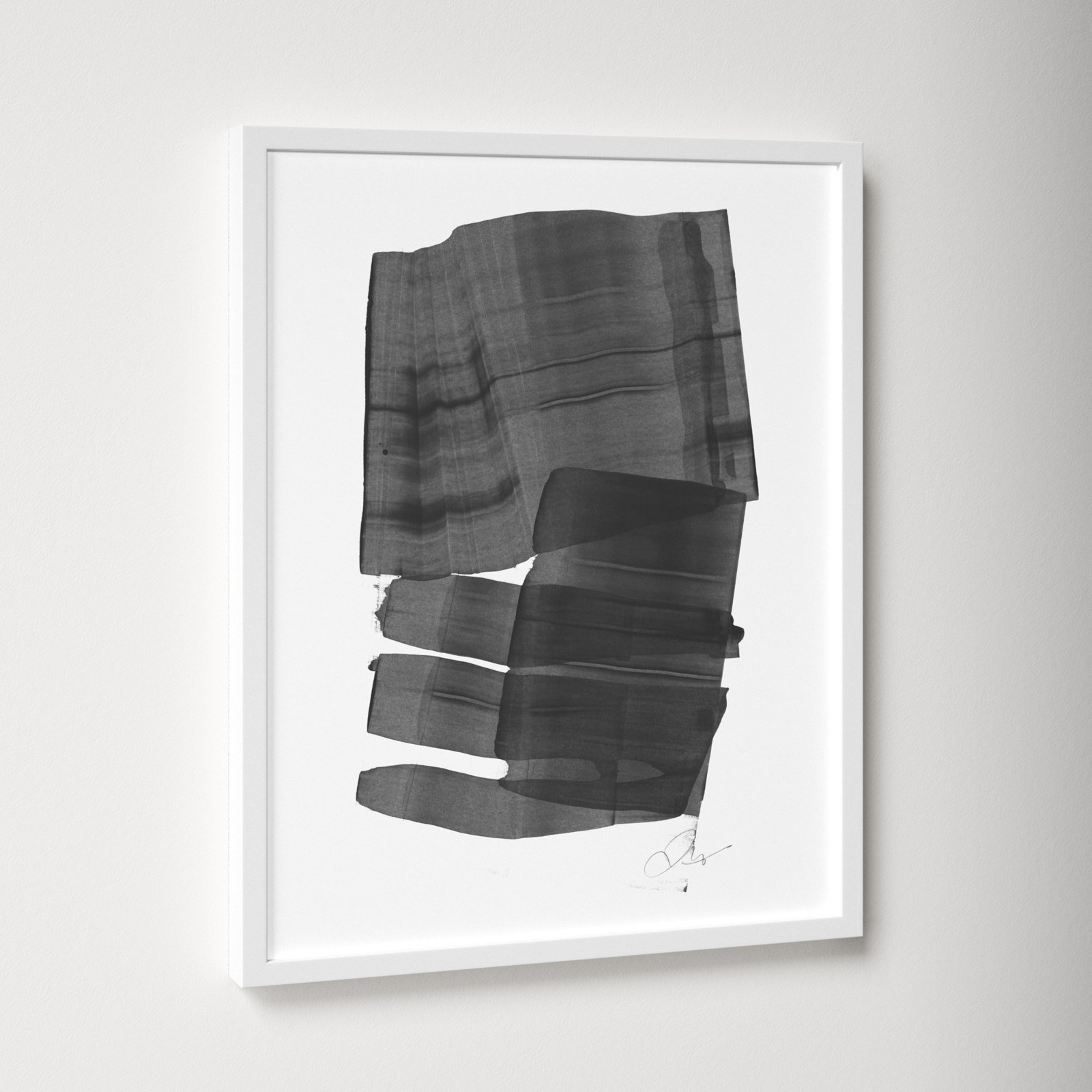 Brushstroke 5 by Jacques Pilon, White, 20" H x 16" W x 1.25" D