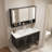 French style simple black bathroom cabinet