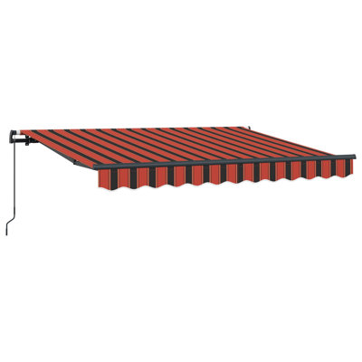 VidaXL 250cm W x 200cm D Polyester Cover Retractable Patio Awning
