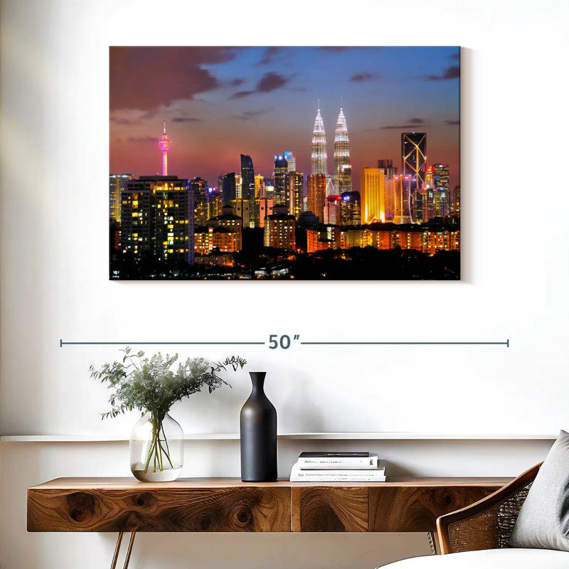 Sireci Kuala Lumpur Night Lights, 26" H x 39" W