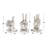 Porcelain Ceramic Gesture Hands Decorative Silver Sculpture Set