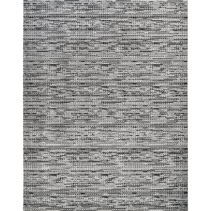 High-Low Preston Rug, Rectangle 5' x 7'10", Black/Gray