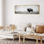 Vache animaux bison monochrome dans les plaines, reproduction d'art sur toile-98042338-111375423
