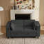 Canapé convertible en chenille gris foncé avec table d'appoint, port USB et rangement caché pour la vie moderne