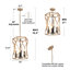 Luminaire suspendu moderne 4 lumières Demetrus