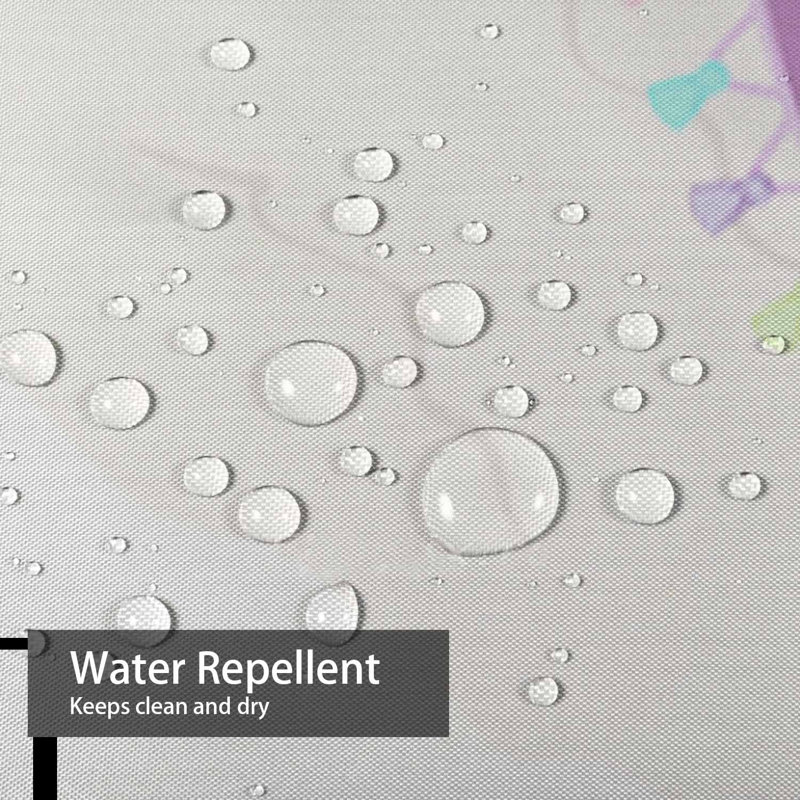 Rideau de douche imperméable en forme d'étoile avec 12 crochets, L 72 po x l 84 po