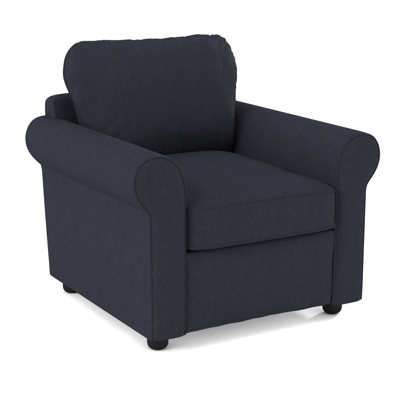 Warrington Armchair, Nave Marine Performance Distressed Velvet