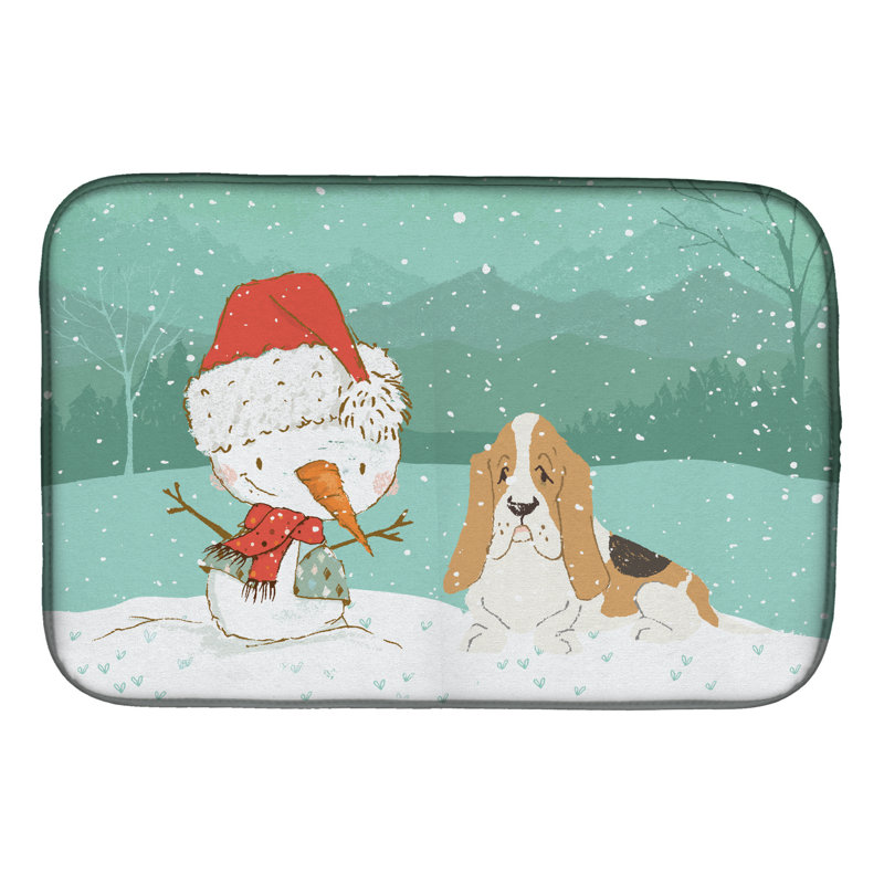 Snowman Christmas, Basset Hound