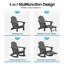 Chaises berçantes pliables en PEHD Adirondack avec repose-pieds rétractable-1499233211