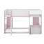 Lit mezzanine double avec maisonnette et rangement-1945068602