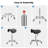 Ellengard Adjustable Height Ergonomic Lab Stool with Wheels-1121862330