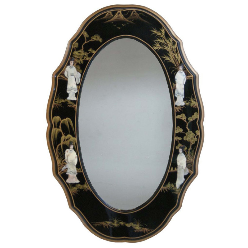 Mother of Pearl Hand Painted Accent Mirror