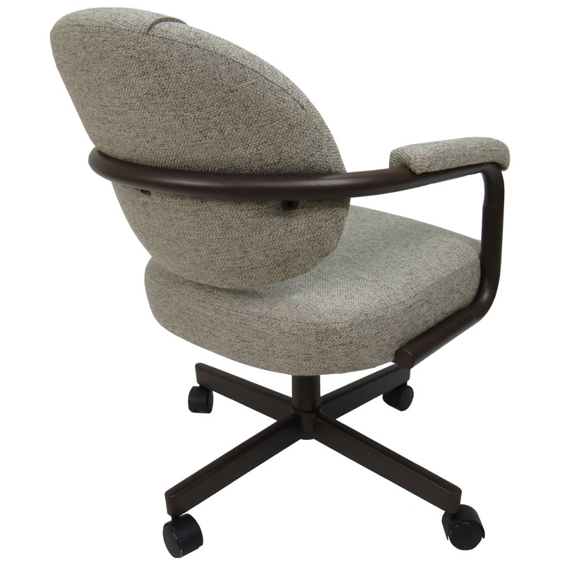 Arm Caster Chair , Brown, Portwood Ash