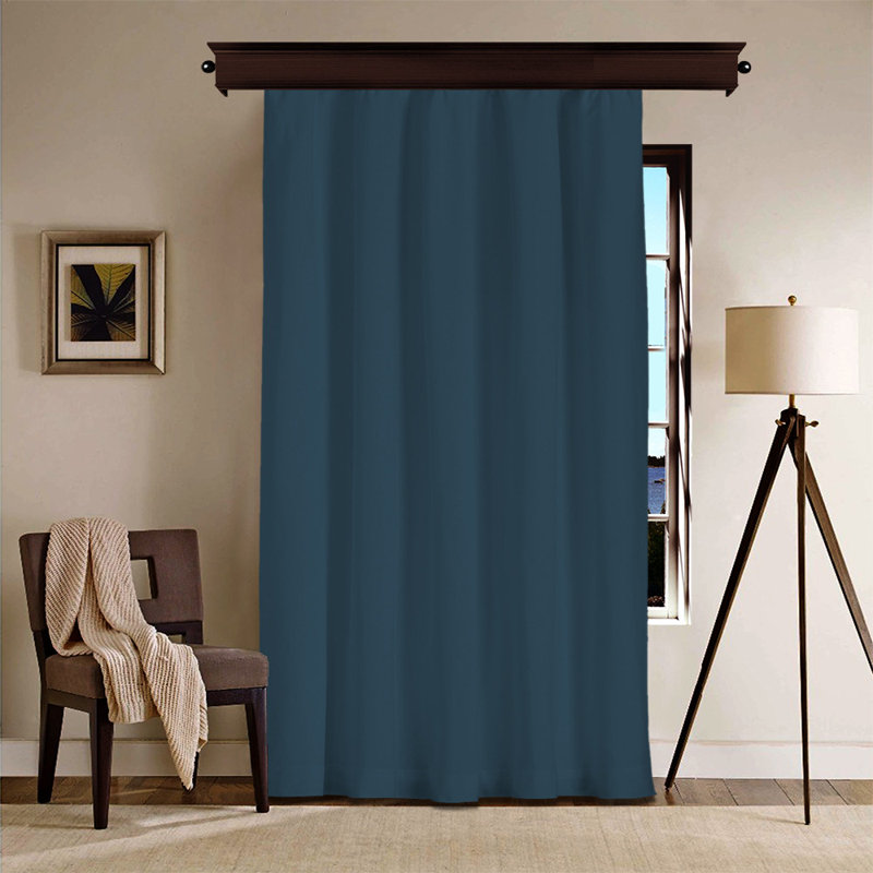 Rideau en polyester Dursunbey, Bleu