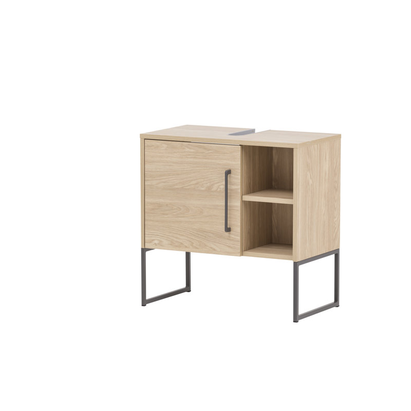 Limone 60.4cm Single Bathroom Vanity Base Only, Light Oak
