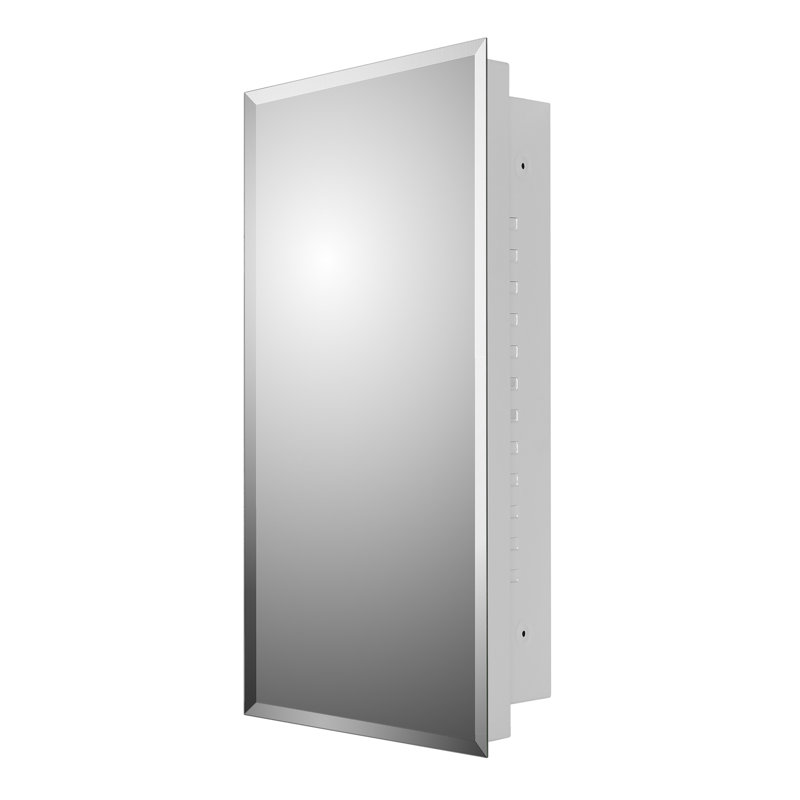 Scottville Residential Medicine Cabinet, 36" H x 16" W x 4.25" D, Recessed, Beveled Edge Mirror