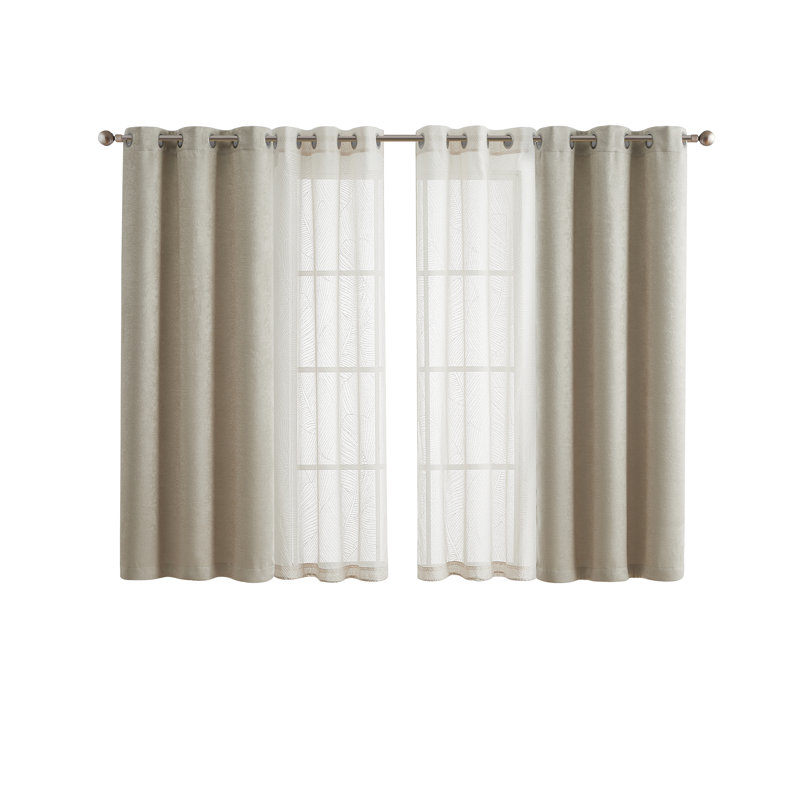 Paire de rideaux obscurcissant avec œillets Hudson, Taupe, L 38 po x L 63 po