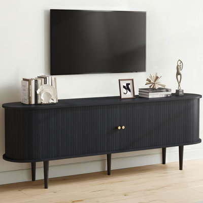 Meuble télé avec portes tambour Baheerah