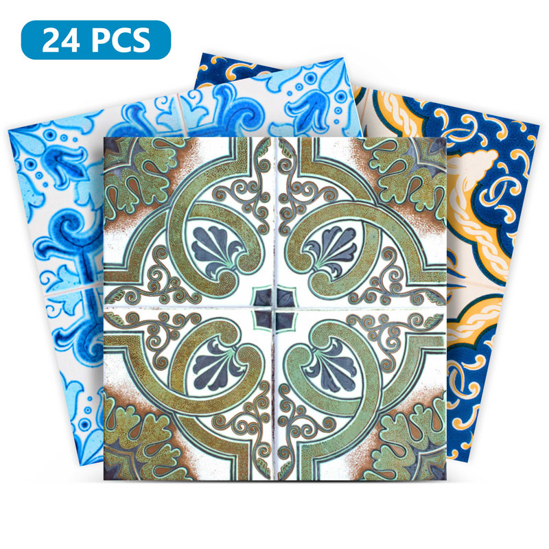 Vinyl Peel and Stick Field Tile, L 4 po x l 4 po
