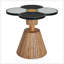 Table d'appoint unique à quatre feuilles et trèfle pour le salon, la chambre à coucher et les petits espaces - Table décorative avec base en grain de bois-129149297-129149299