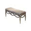 Banc rembourré en cuir de vache Coenraad-1454925830