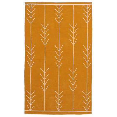 Tapis crème à flèches jaunes