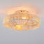 Ventilateurs de plafond en corde de 20 po avec télécommande, ventilateur encastré avec éclairage, ventilateur de plafond à profil bas à 6 vitesses à courant continu pour la chambre du salon. - AMPOULES NON INCLUSES - blanc mat-132276464