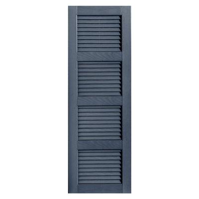 Straight Top Full-style Open Louver Shutters Pair