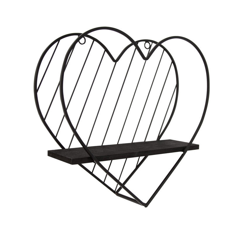 Averyl Metal Floating Shelf, Black