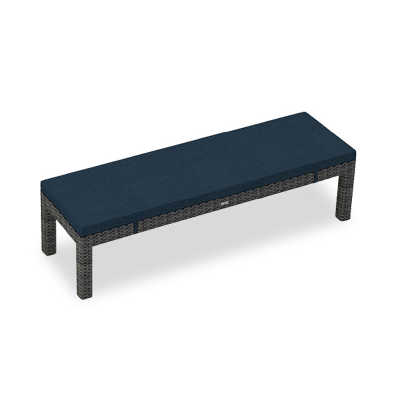 Banc de pique-nique en osier Suffern, Spectre indigo Sunbrella®