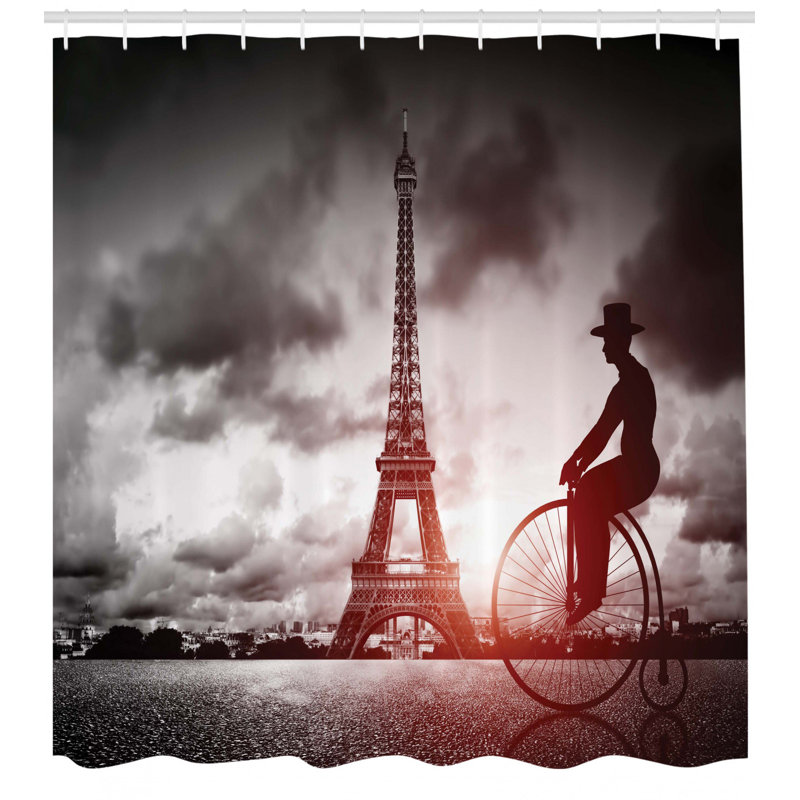 Shower Curtain with Hooks Included, 84" H x 69" W