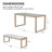 3-Piece Outdoor Dining Set with Faux Wood Finish for 4 People