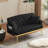 BLACK 2 SEATER SOFA