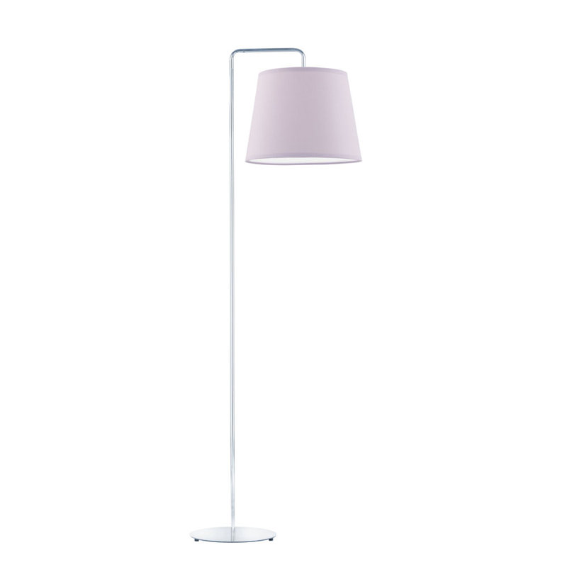 Janissa 156cm Traditional Floor Lamp, Light Violet, Chrome