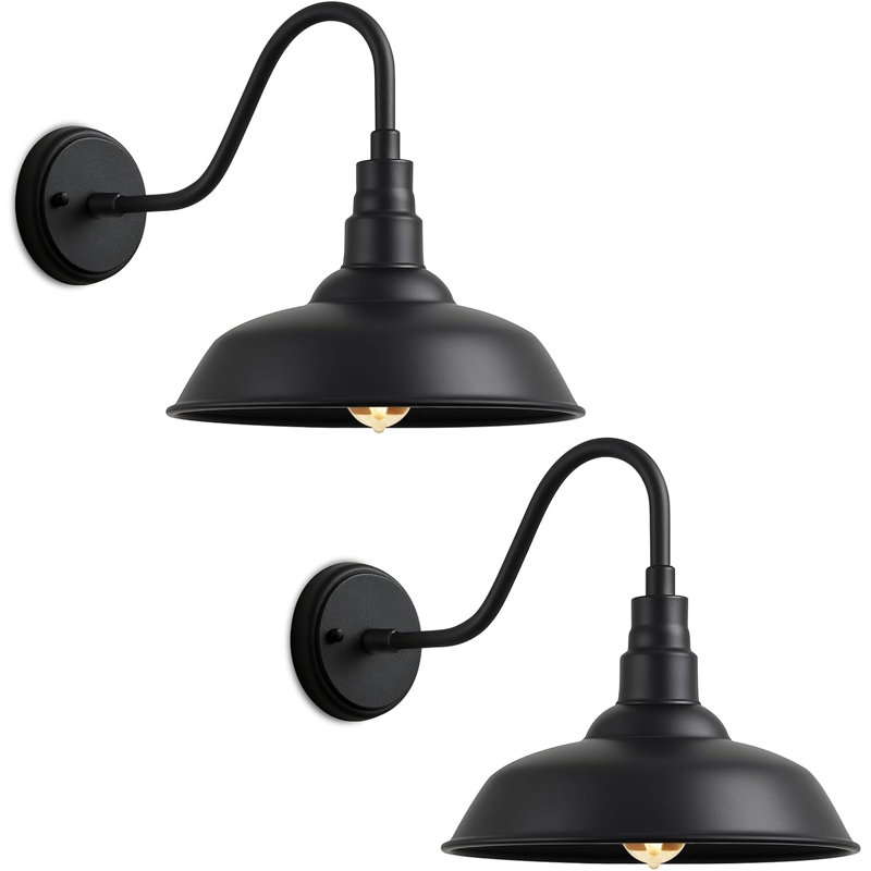 Ensemble de 2 lumières de grange, H 10 po x l 14 po x P 14,5 po