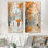 «Autumn Love Couple in Vienna Italy», impression d'art mural en métal 2 pièces