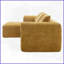 Canapé modulaire en L modulaire avec méridienne 98,42 pouces Modern - tissu chenille de luxe, aucun assemblage requis-1291322216