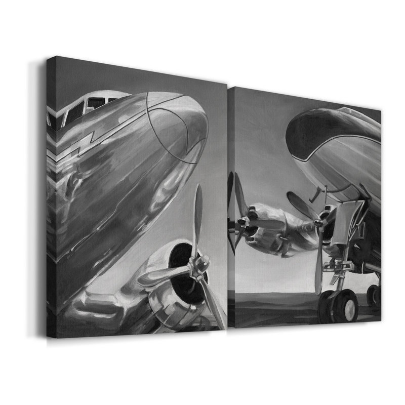 Avion Icon I, toile tendue avec châssis de qualité supérieure - prête à être accrochée, H 60 po x l 80 po x P 1 po