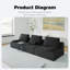 Fauteuil d'appoint rembourré surdimensionné avec mousse et oreiller à haute résilience Sarah-118158821
