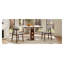 Table de salle à manger extensible ronde 47,2 po, conception pliable pour 4 à 6 personnes, plateau en pierre frittée avec base en bois massif et métal, blanc et noyer