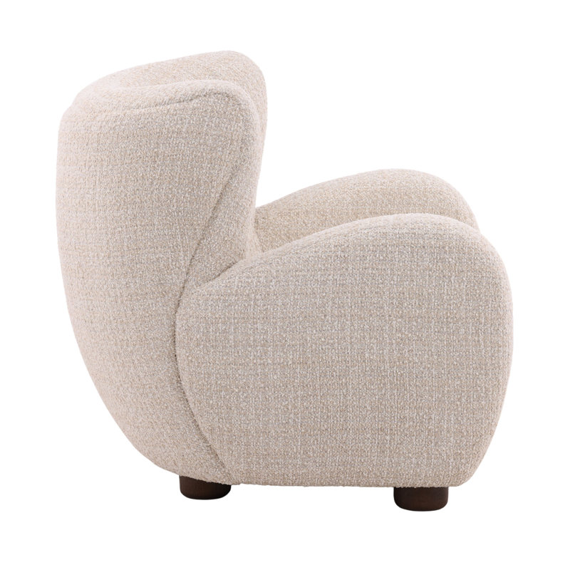 Rose Polyester Occasional Chair, Sand