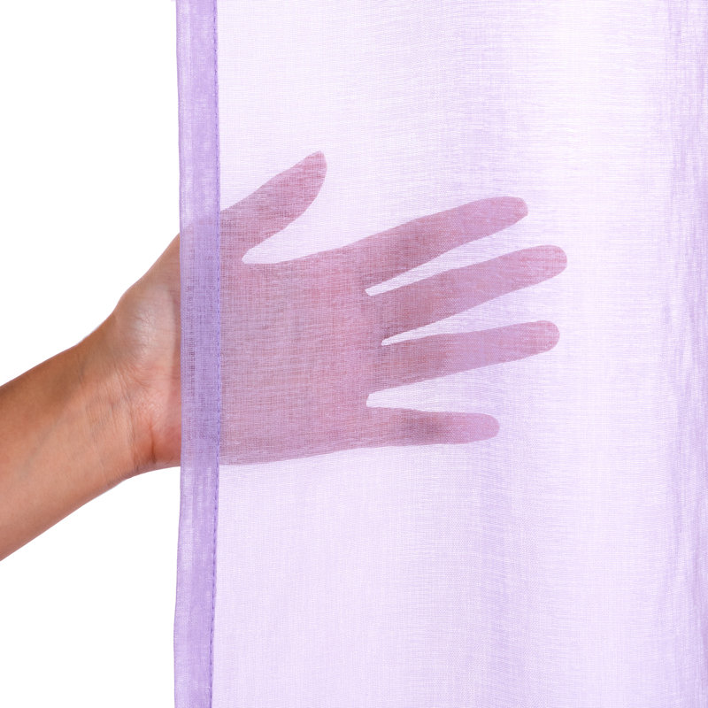 Paire de rideaux transparents avec œillets Amarely, L 52 po x L 84 po, Lavande