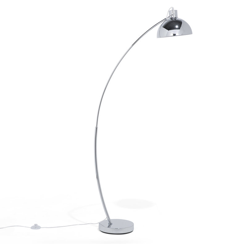 Aaliya 155cm Arched Floor Lamp, Silver
