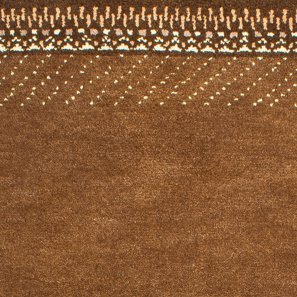 Handgefertigter Teppich aus Wolle in Braun/Beige