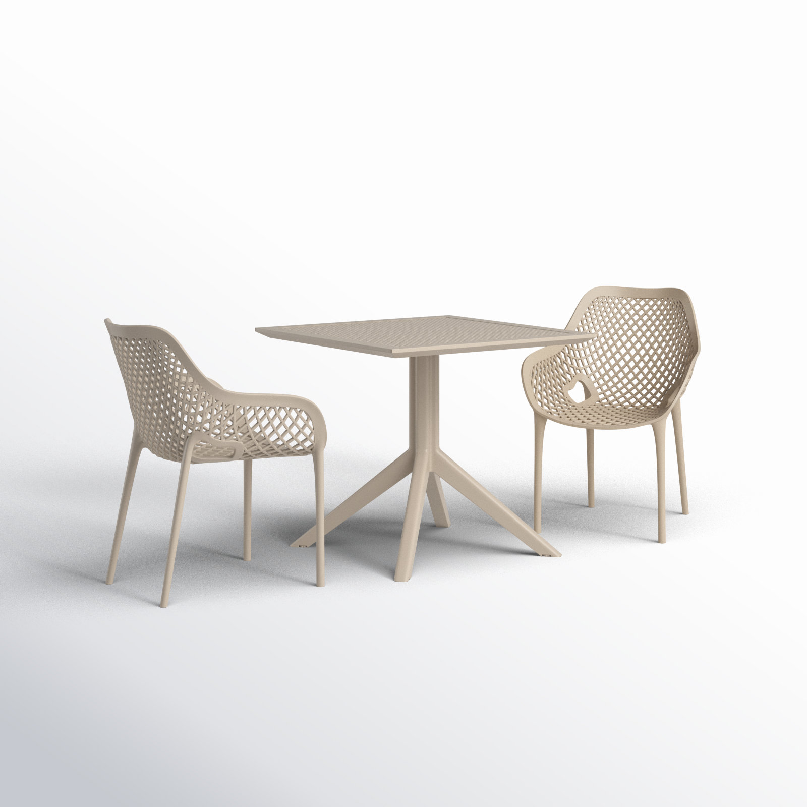 Farrah 32" Patio Bistro Set, Taupe