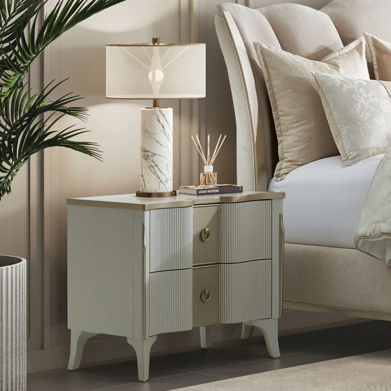 La Marisia Nightstand - Creamy Pearl