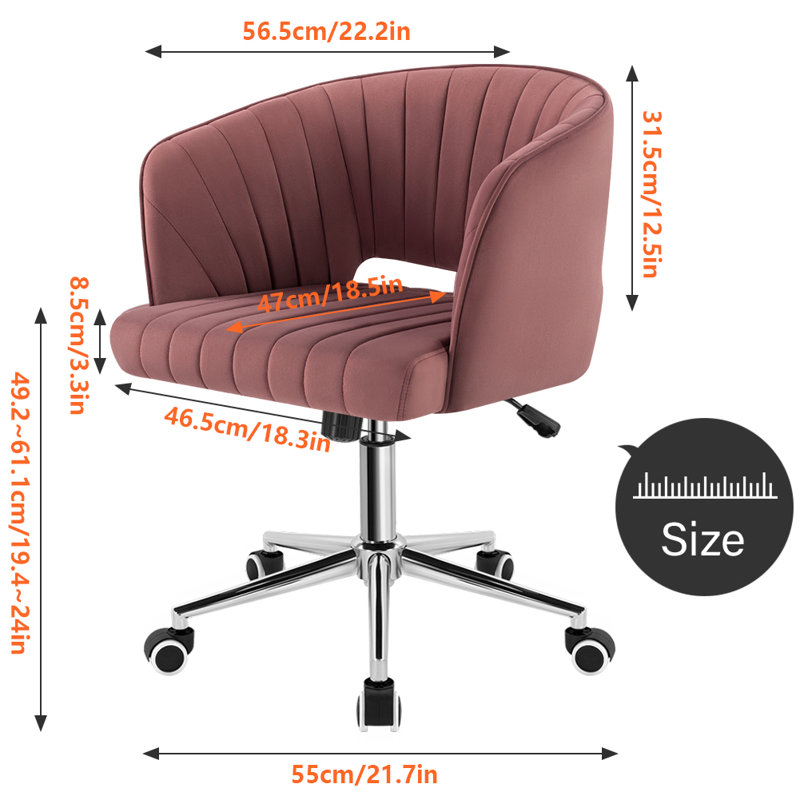 Shikhar Task Chair, Rose