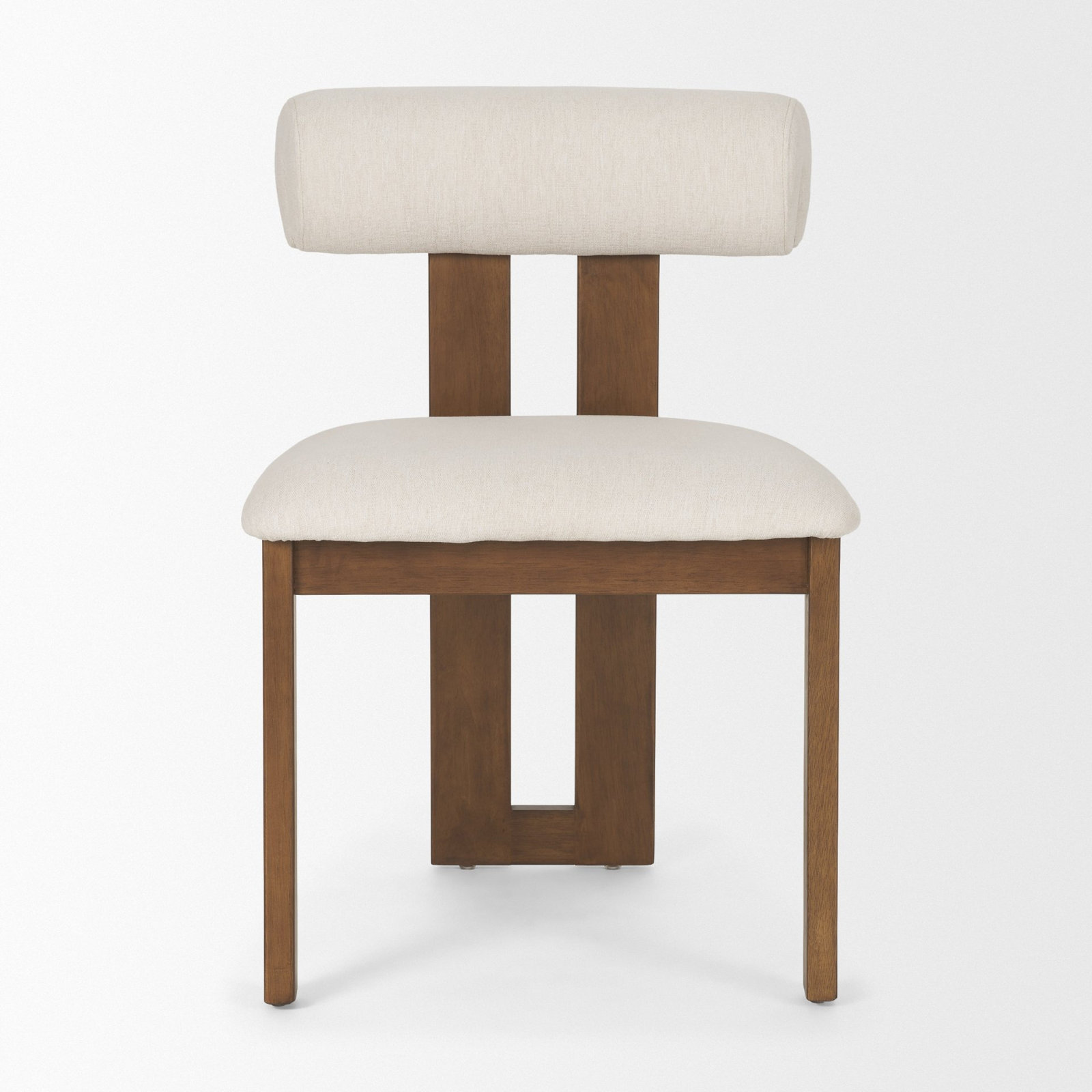 Ardith Oak Dining Chair, Cream, Medium Brown