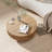 Sharna Pedestal Round Coffee Table, Handcrafted Solid Wood Fluted Design-664250116-667217076